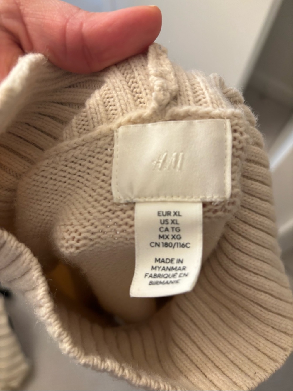 H&M Beige Turtleneck Sweater - Picture 3 of 5